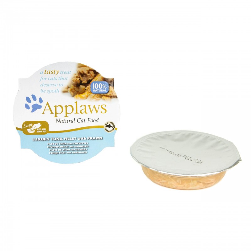 Applaws Filet z Tuńczyka z Krewetkami w wywarze 60g