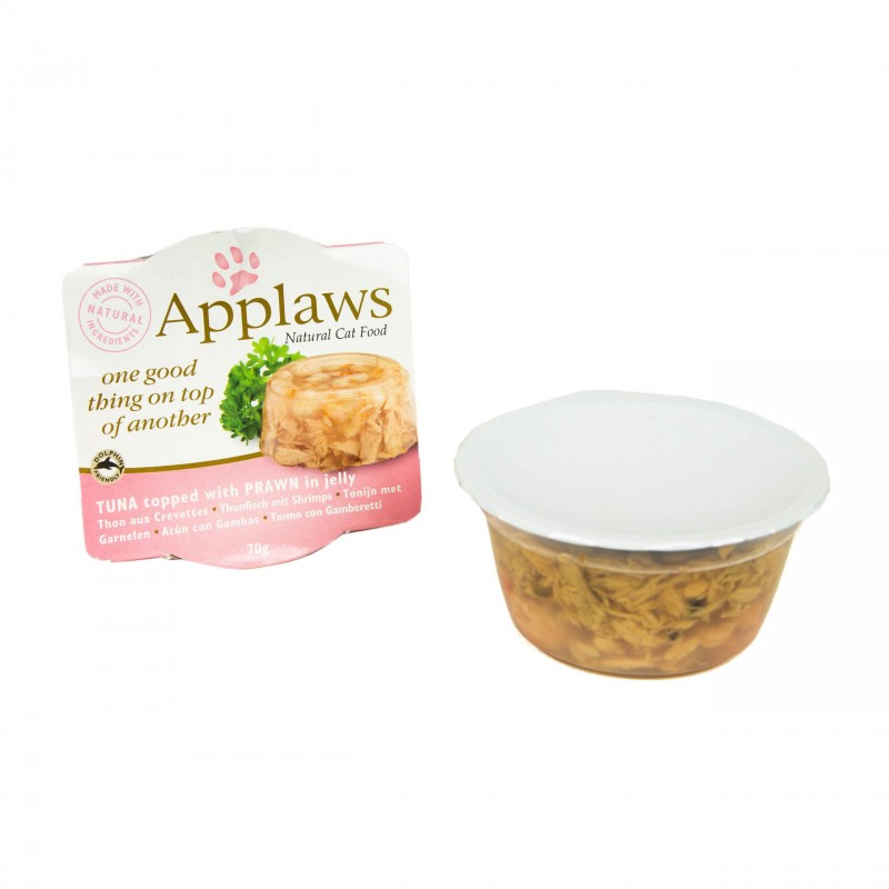 Applaws miseczka Filet z Tuńczyka z Krewetkami w galaretce 70g