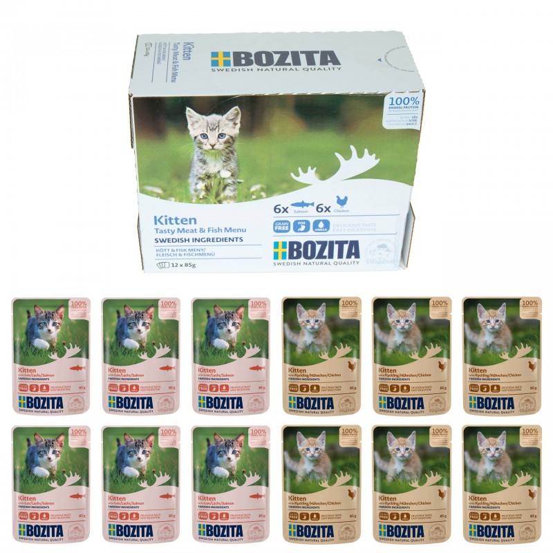 Bozita kawałki w sosie MULTIBOX Kitten 12x85g
