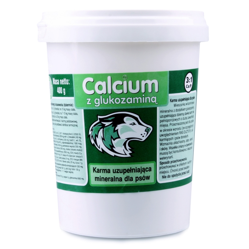 CAN-VIT PLUS/CALCIUM z glukozaminą – zielony 400g