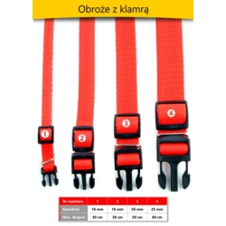 Chico Obroża TAŚMA regulowana 16mm