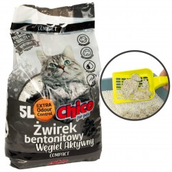 CHICO żwirek BENTONITOWY Compact Węgiel Aktywny