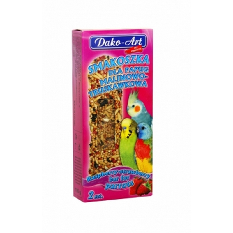DAKO-ART SMAKOSZKA dla papug MALINOWO-TRUSKAWKOWA 2szt