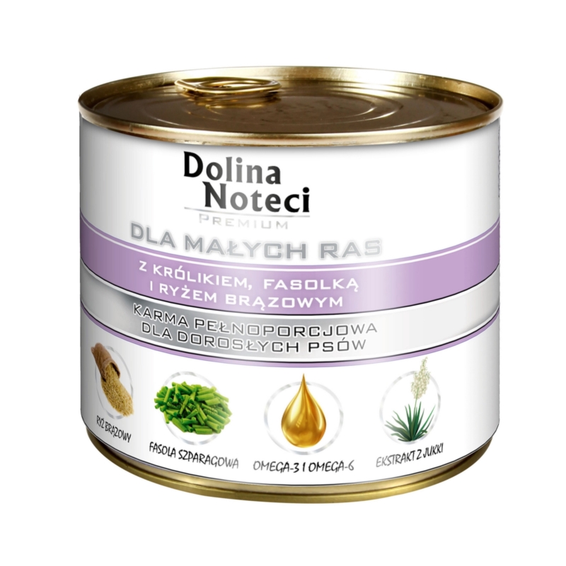 Dolina Noteci Premium MAŁE RASY ADULT z KRÓLIKIEM I FASOLKĄ 185g
