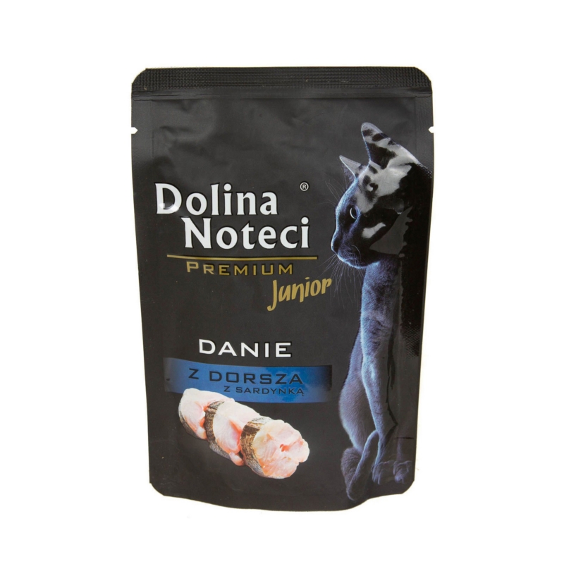 Dolina Noteci Premium saszetka dla kota DANIE Z DORSZA JUNIOR 85g