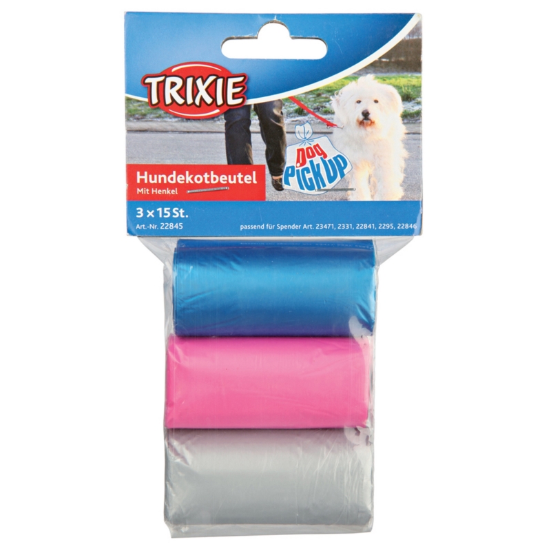 TRIXIE worki na odchody z Uchwytami 3x15szt / 15x30cm