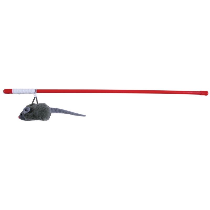TRIXIE Zabawka dla kota WĘDKA Z PISZCZĄCĄ MYSZKĄ 47cm