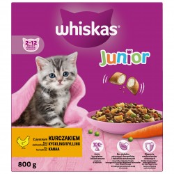 WHISKAS Junior sucha karma z Kurczakiem