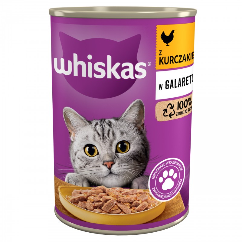 WHISKAS puszka KURCZAK w galarecie 400g